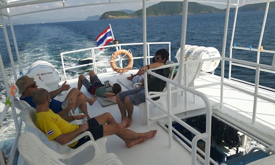 Phuket Koh Racha Yai Island day dive and snorkeling trip CMAS PADI SSI dive training courses from beginners to Divemaster level.