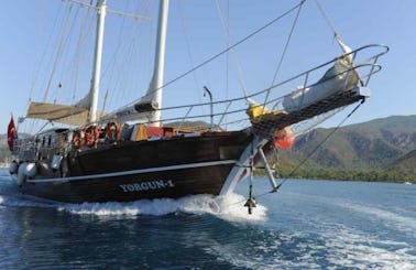 YORGUN 1  This Wonderful Deluxe Gulet Yacht is 23 m Long and for 10 People