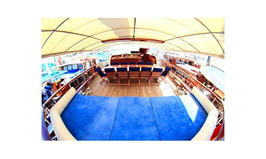E, ARDA DENIZ This Wonderful Deluxe Gulet Yacht is 31 m. Long and for 12 People