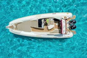 Rigid inflatable boat with skipper for rent to La Maddalena and Corsica