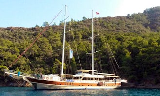 CAFEROGLU 8  This Wonderful Deluxe Gulet Sailing at the Coasts of Aegean and Mediterranean is 35 m Long and for 16 People.