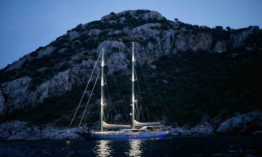 SILVER MOON  This Wonderful Ultra Luxe Gulet Sailing at the Coasts of Aegean and Mediterranean is 36 m Long and for 8 People