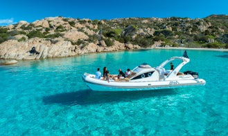Best private tour rent a inflatable boat Experience, Hire boat with skipper in Maddalena archipelago, Sardinia