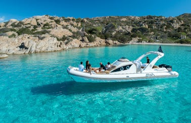 Best private tour rent a inflatable boat Experience, Hire boat with skipper in Maddalena archipelago, Sardinia