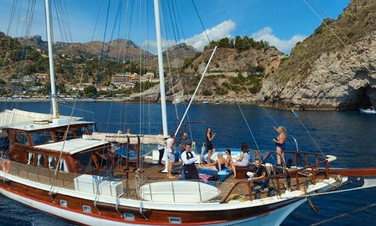 Enjoy a Party on a 60-ft Boat in the Sicilian Sea