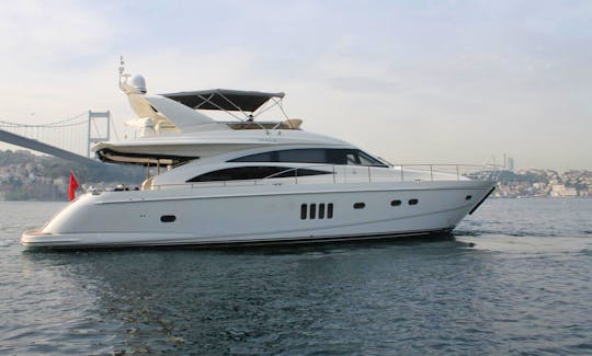 67' Princess Motor Yacht Charter - Accommodation Yacht in İstanbul