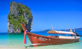 One Day Trip By Long Tail Boat on the Four Islands in Thailand!