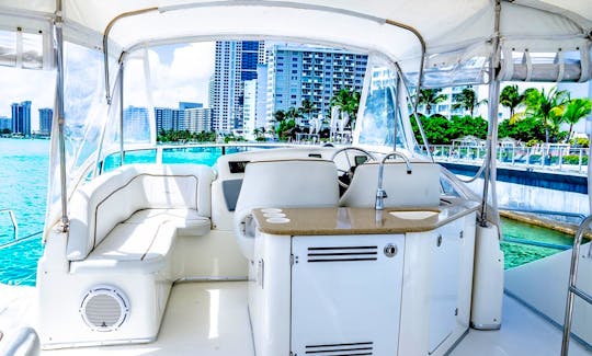 A Journey in the Waters of Miami aboard A 44ft Luxury Silverton Motor Yacht