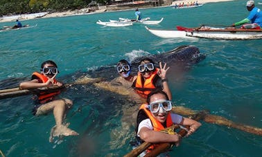 Bucea con tiburones ballena en Oslob, Cebú