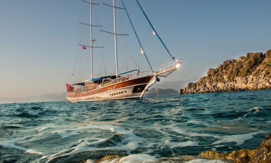 120' Luxury Sailing Gulet for up to 16 People in Gocek Fethiye, Muğla