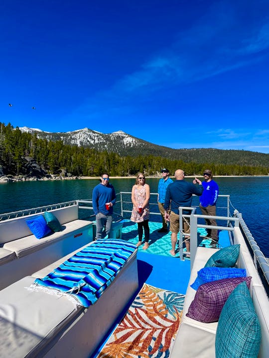 Large Party Boat Pontoon Charter in South Lake Tahoe for up to 35 Guests