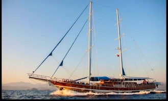 120' Luxury Sailing Gulet for up to 16 People in Gocek Fethiye, Muğla
