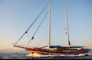120' Luxury Sailing Gulet for up to 16 People in Gocek Fethiye, Muğla