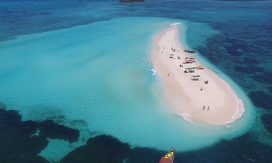 Zanzibar dhow boat rental sunset or snorkeling trip