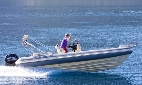 Book the 21' Viper RIB with Mercury 150hp engine in Vathi, Greece