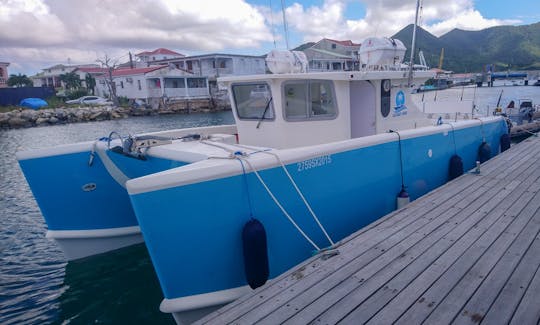 Our boat, Blu Bi U, fueled up and ready to fish.