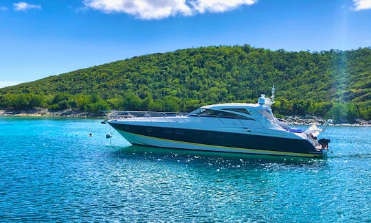 58ft Princess v58 Luxury Yacht Charter in t. Thomas, U.S. Virgin Islands
