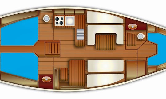 Charter 41' Jeanneau Sun Legende Cruising Monohull in Larnaca, Cyprus