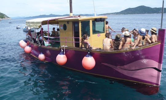 39' Traditional Wooden Boat for Private Small Groups Tours in Dubrovnik