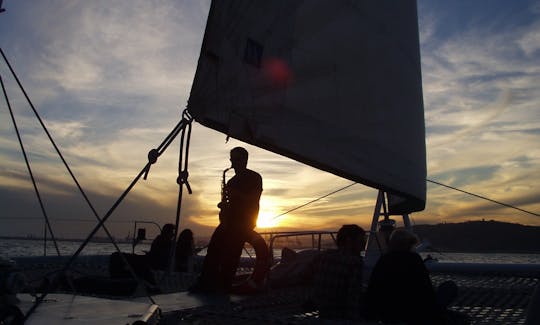 Large Catamaran for 100 People in Barcelona. Your event on board. Drinks, food