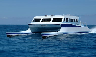 Ferry to St Barts Round Trip onboard 62' High Speed Wave Piercer in