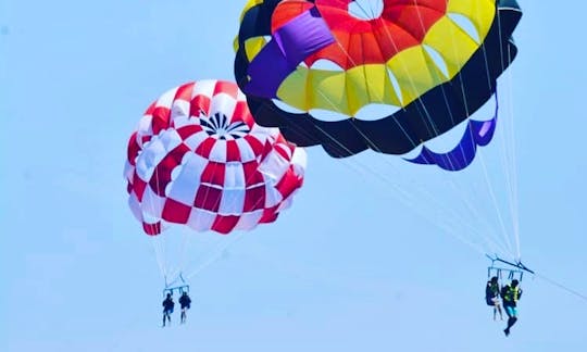 Experience the thrills of Parasailing in Santorini for atleast 10 minutes!