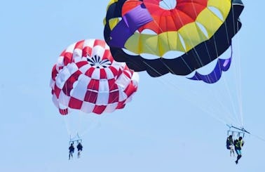 Experience the thrills of Parasailing in Santorini