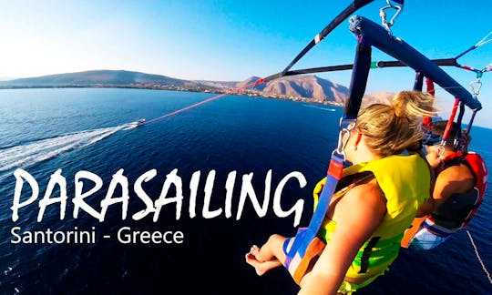 Experience the thrills of Parasailing in Santorini for atleast 10 minutes!