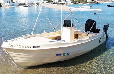 Rent without License - 15' Man 4.65 Powerboat for 5 People in Pollonia Beach