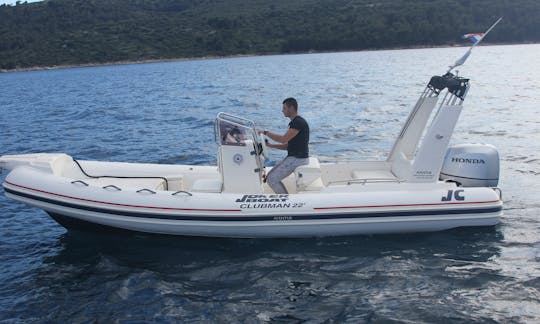 Beautiful Jokerboat Clubman 22 RIB+ Honda 150hp Rental in Trogir, Split-Dalmatia County