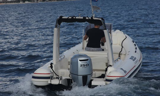 Beautiful Jokerboat Clubman 22 RIB+ Honda 150hp Rental in Trogir, Split-Dalmatia County