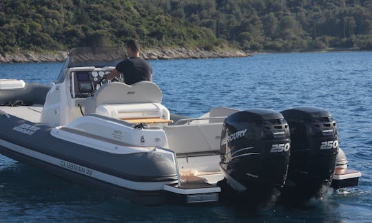 Book the Jokerboat Clubman 28 RIB + 2 X Mercury Verado 250 Hp in Trogir, Split-Dalmatia County