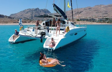 Catamaran Private Daytrip / Lindos / Rhodos / Blue lagoon / Lunch / Drinks