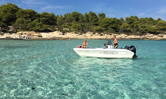 Turquoise waters around Vourvourou islands