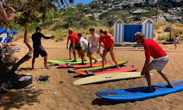 Clase de surf en Chania