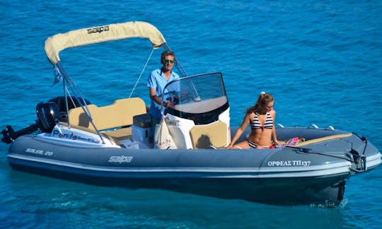New Salpa Soleil 20 | Deluxe RIB Rental in Loggos, Paxos | available in all Ionian Islands