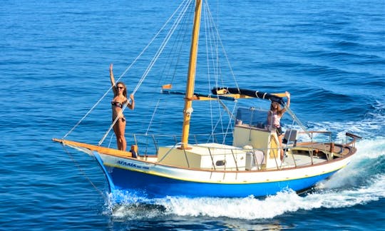Traditional Wooden Boat Rental in Paxos