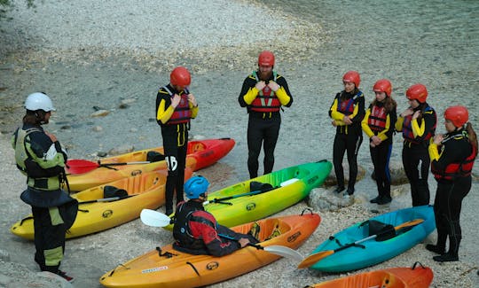 Guided sit-on-top kayak trip in Tolmin, Slovenia