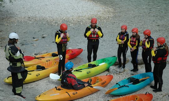 Guided sit-on-top kayak trip in Tolmin, Slovenia