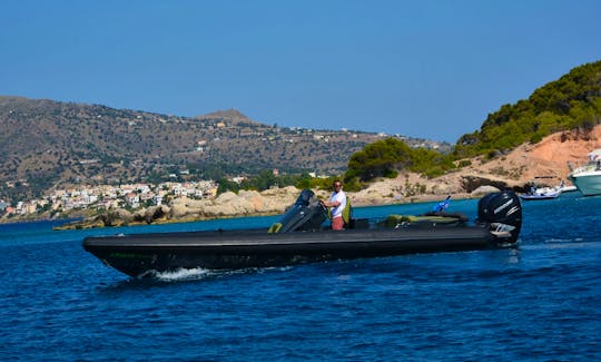 Hire Technohull GT 37 RIB with 2x300 Hp Verado Outboard in Elliniko, Greece!