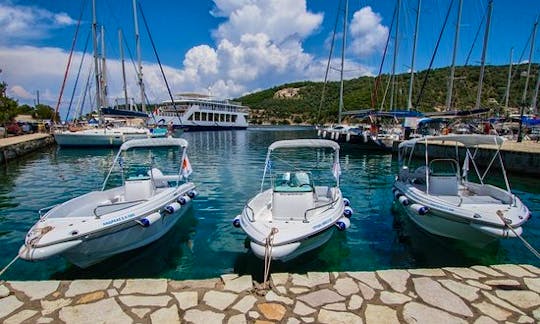 Olympic 490 speedboat Rental in Meganisi, Greece