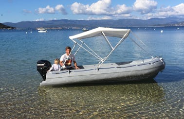 Motor Boat Rental Fun Yack 390 6hp in Campomoro, France