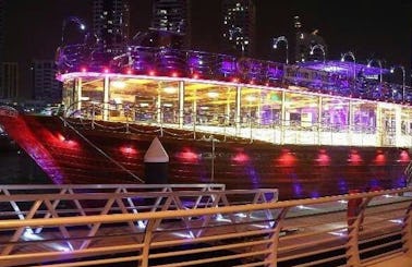 Traditional Dhow Boat in Dubai Marina