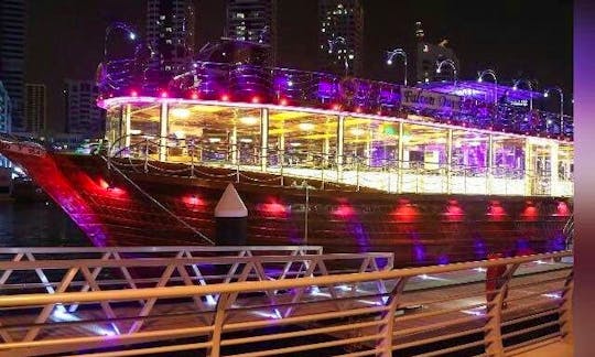 Traditional Dhow Boat in Dubai Marina