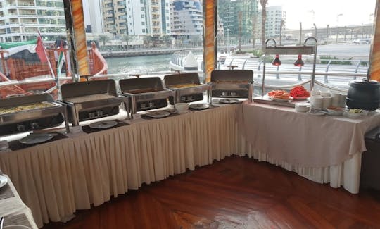 Traditional Dhow Boat in Dubai Marina