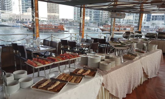 Traditional Dhow Boat in Dubai Marina