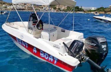 Rent Compass 150cc Powerboat in Agia Pelagia