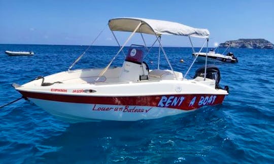 Rent Compass 150cc Powerboat in Agia Pelagia