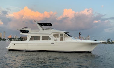 Ultimate Luxury Yacht - 60' Navigator Motor Yacht Rental in North Miami Beach, Florida