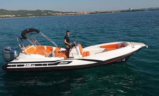 Drive the ZAR Formenti 75 Rigid Inflatable Boat in Tribunj